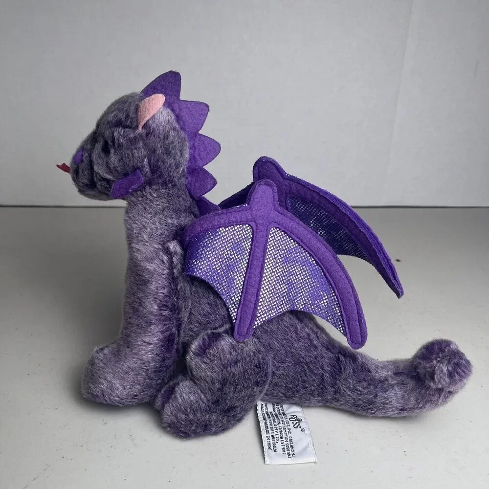 Russ Berrie Purple Pink Dragon Plush Stuffed Animal 7